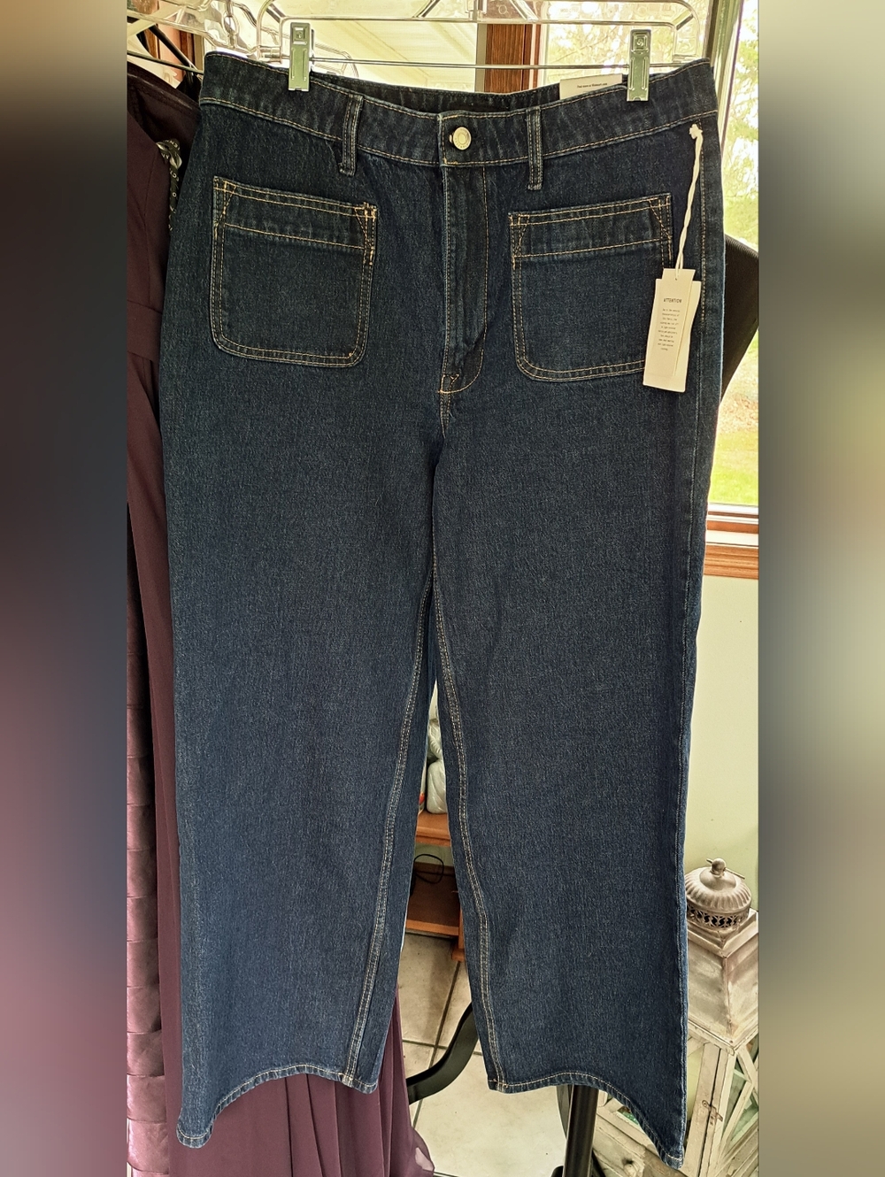 Free Assembly Dark Wash Denim Wide Leg Jeans sz. 24 short
